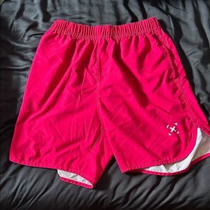 TWL Men's Pink Athletic Shorts 7”